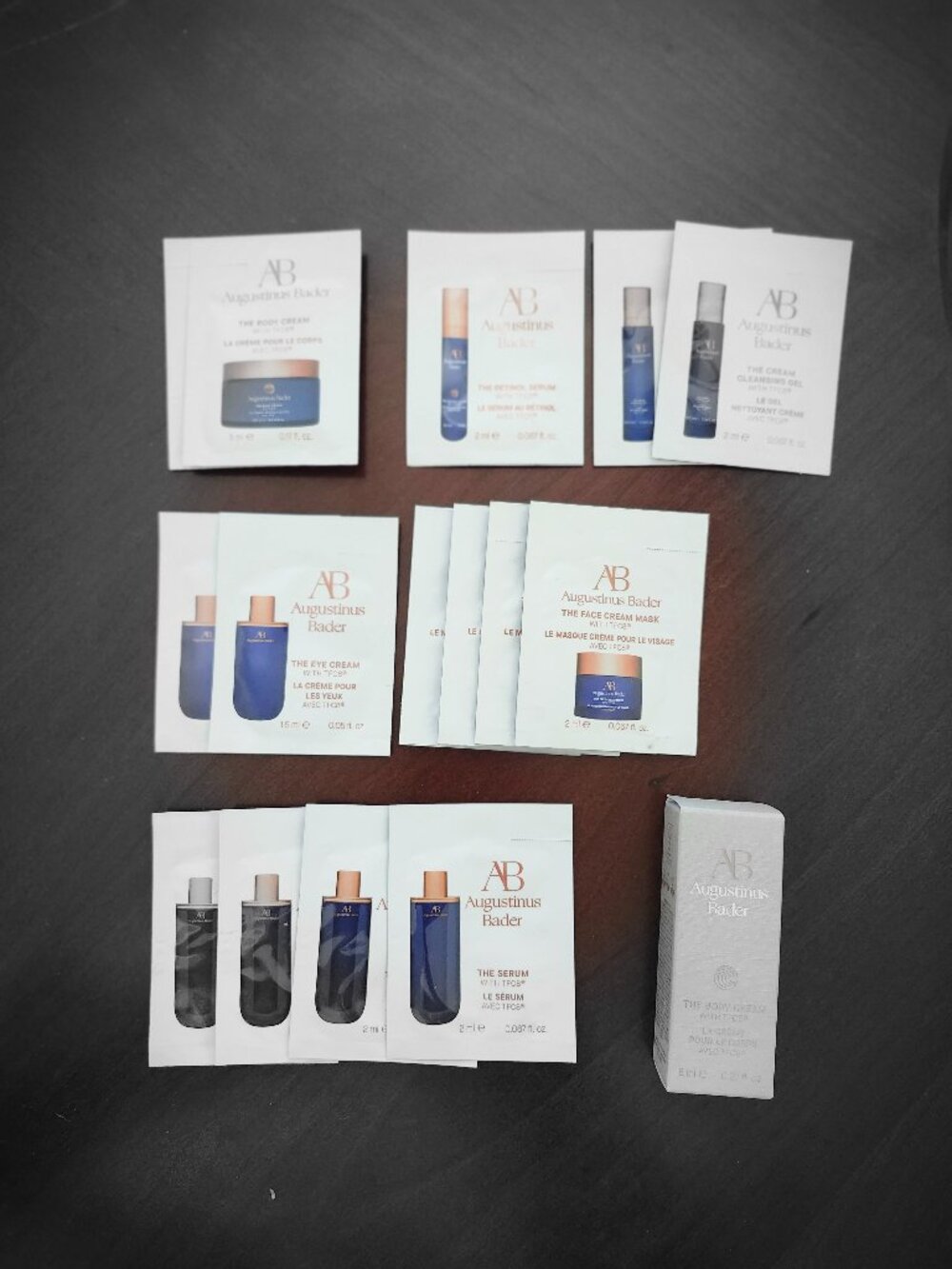 Augustinus Bader 15 samples and 1 travel - brand new